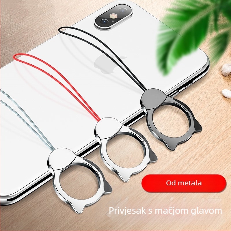 Lančić za mobitel s odvojivim najlonskim užetom, metalna kopča, elektroplatirani metal i otisak logotipa