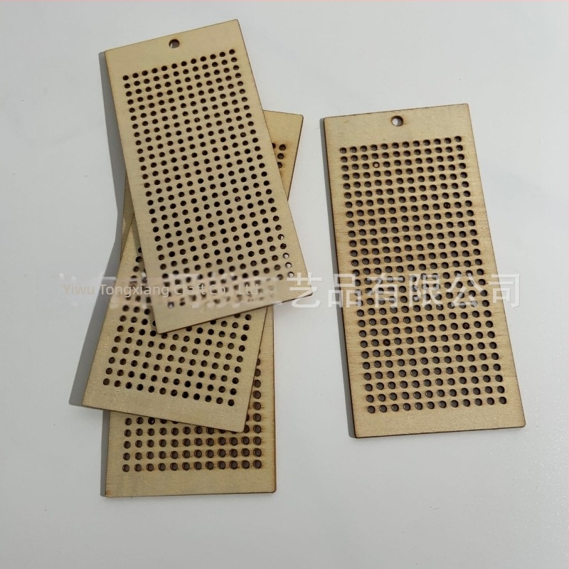 DIY Drveni set za knjižne oznake s križnim bodom, Boxwood, moderni minimalistički stil, za kućnu uporabu