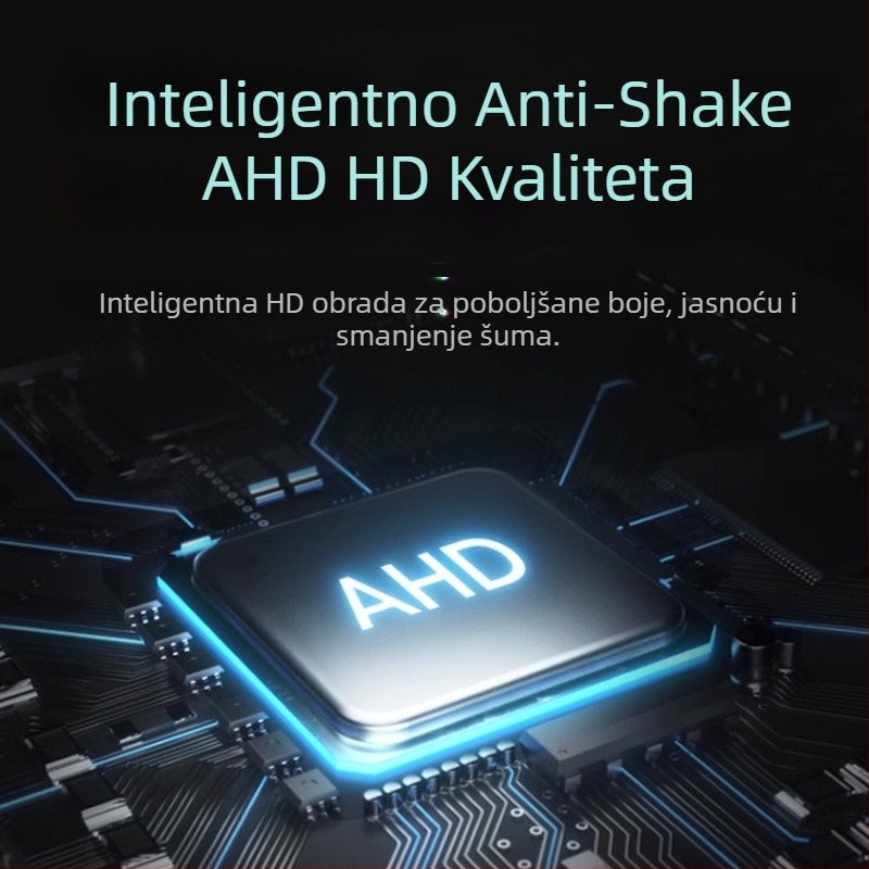 Kamera za vožnju unatrag kamiona s četverostrukim nadzorom - rezolucija 1920x1080, video signali AHD/1080P i CVBS, kut gledanja 170°, napajanje 12-24V, 8 LED