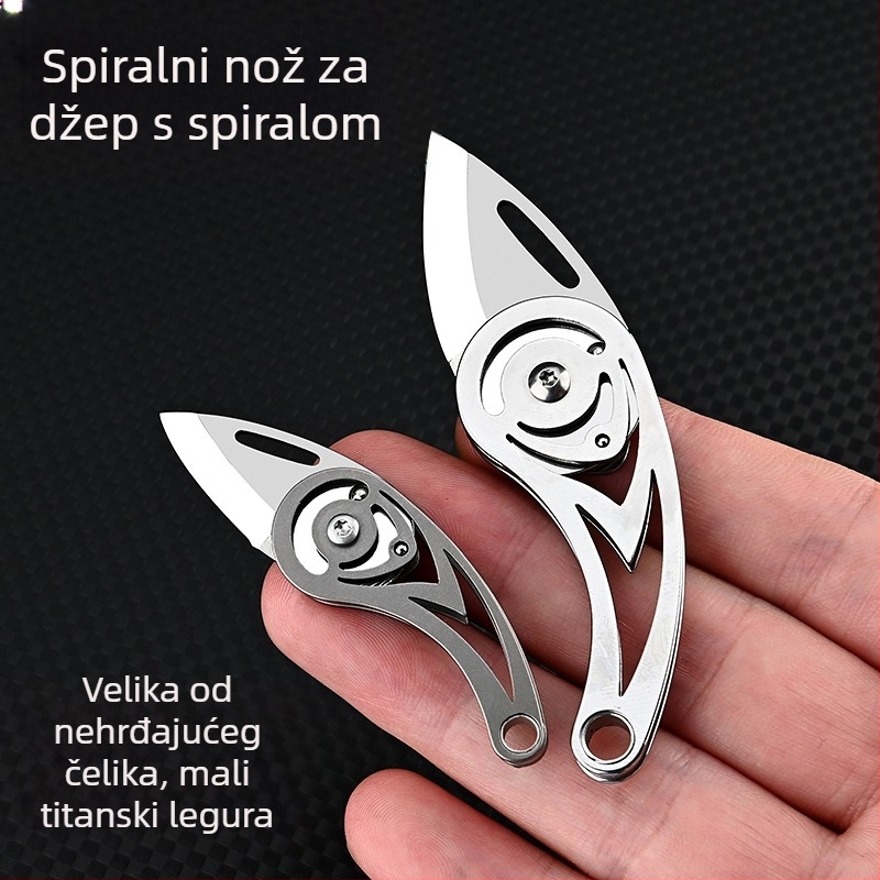 Mini sklopivi nož, nehrđajući čelik, privjesak za ključeve, Marka: Druga