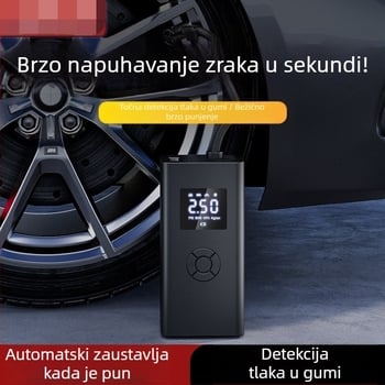 Automobilska pumpa za nadimanje s LED rasvjetom, 12V, 120W, 50 L/min, digitalni zaslon