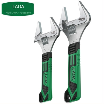 Old A prilagodljivi ključ – višenamjenski alat za kupaonu i vodovod, industrijske kvalitete, velik otvor, od krom-vanadij čelika, termički obrađen