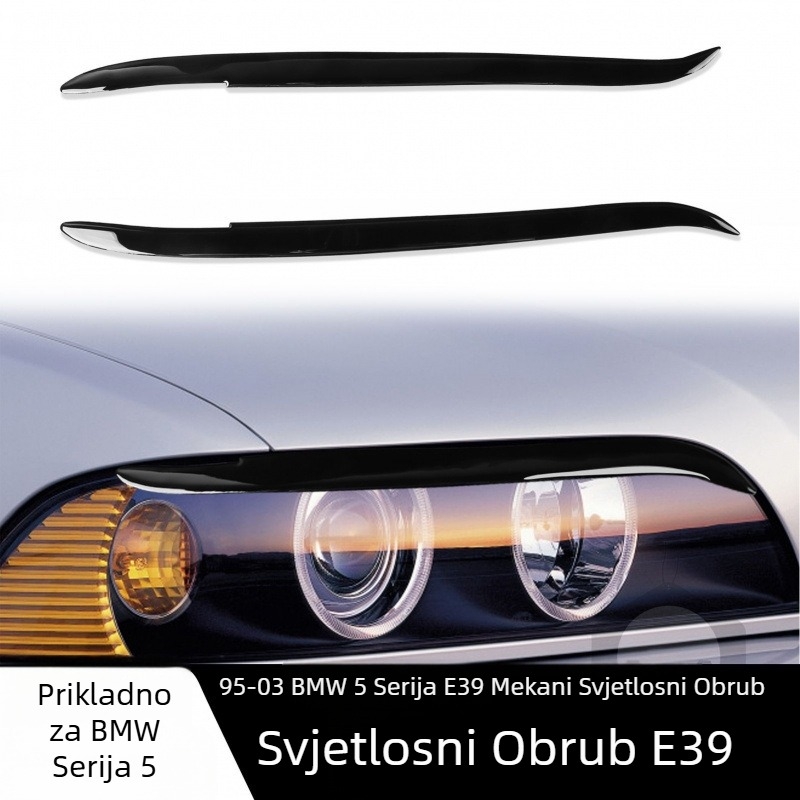 Dekorativna letvica za prednja svjetla BMW E39 1995-2003, ABS