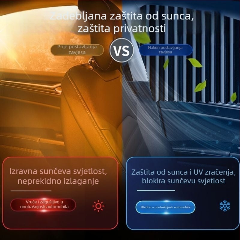 Magnetska zavjesa za stražnje prozore automobila, zaštita od sunca, izolacija topline i privatnost bočnih prozora za djecu