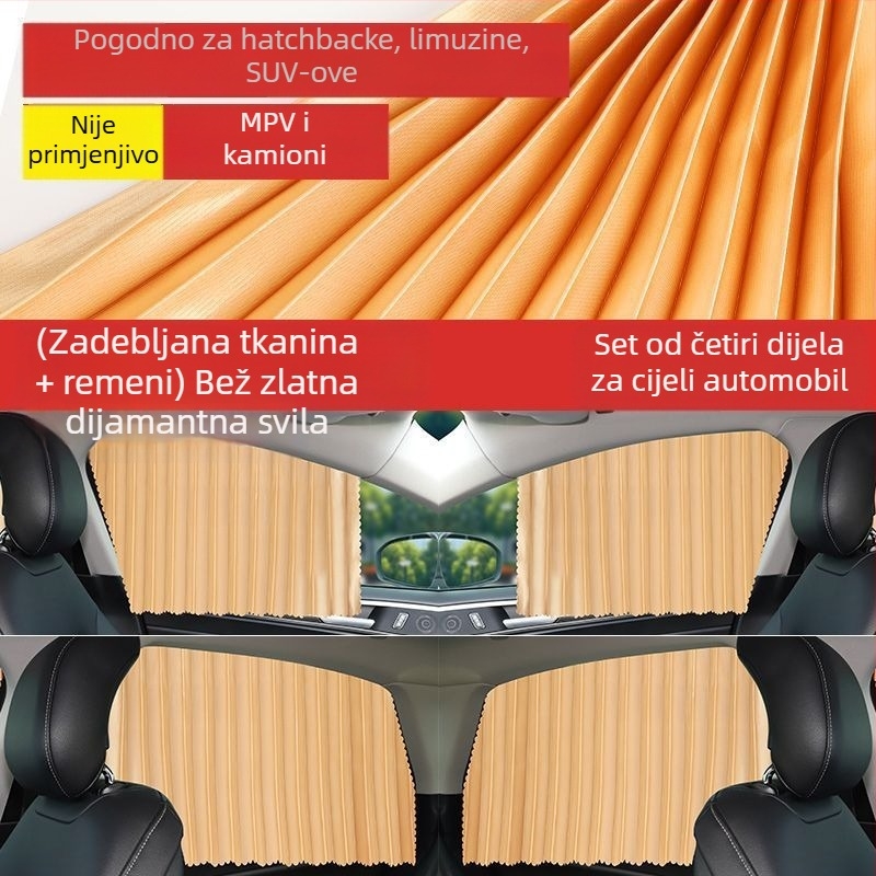 Magnetska zavjesa za stražnje prozore automobila, zaštita od sunca, izolacija topline i privatnost bočnih prozora za djecu