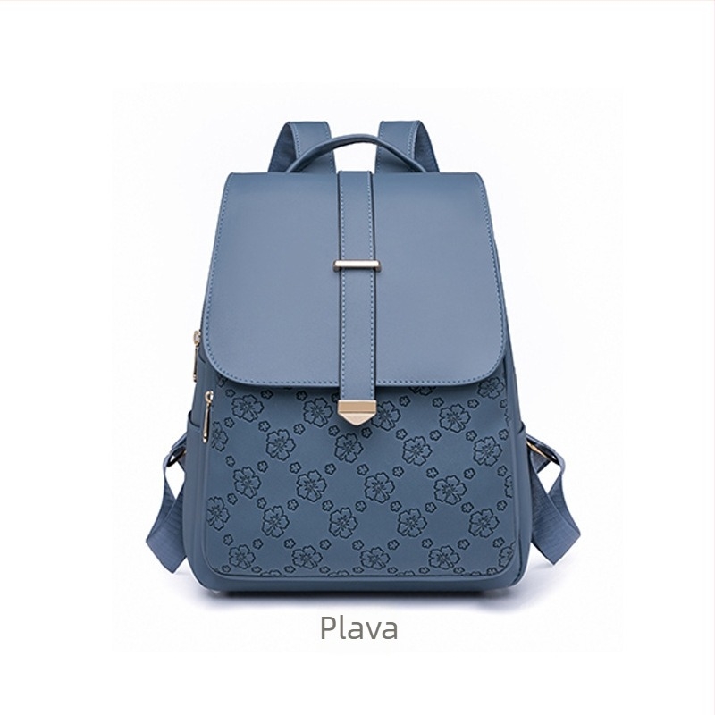 Ženski ruksak od najlona, proljeće 2025, korejski stil, zatvaranje na zip, unutarnji džepovi (zip džep, džep za telefon)