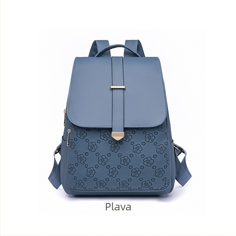 Ženski ruksak od najlona, proljeće 2025, korejski stil, zatvaranje na zip, unutarnji džepovi (zip džep, džep za telefon)