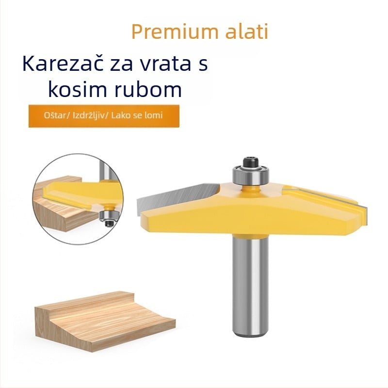 Frez za vrata s kosim rubom, kuglasta vrh, s 12-osi vretenom, za drvenu stolariju