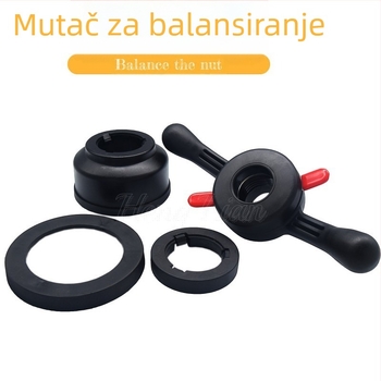 Alat za balansiranje guma s brzim matičnim zaključavanjem – visoka čvrstoća zaključavanja, posuda-balansator, ojačano najlonsko tijelo, za balansiranje instrumenata i strojeva
