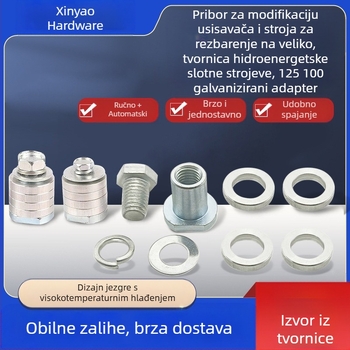 Prilozi za modificiranu kutnu brusilicu za stroj za kanale s galvaniziranim adapterom, 125/100, aluminij