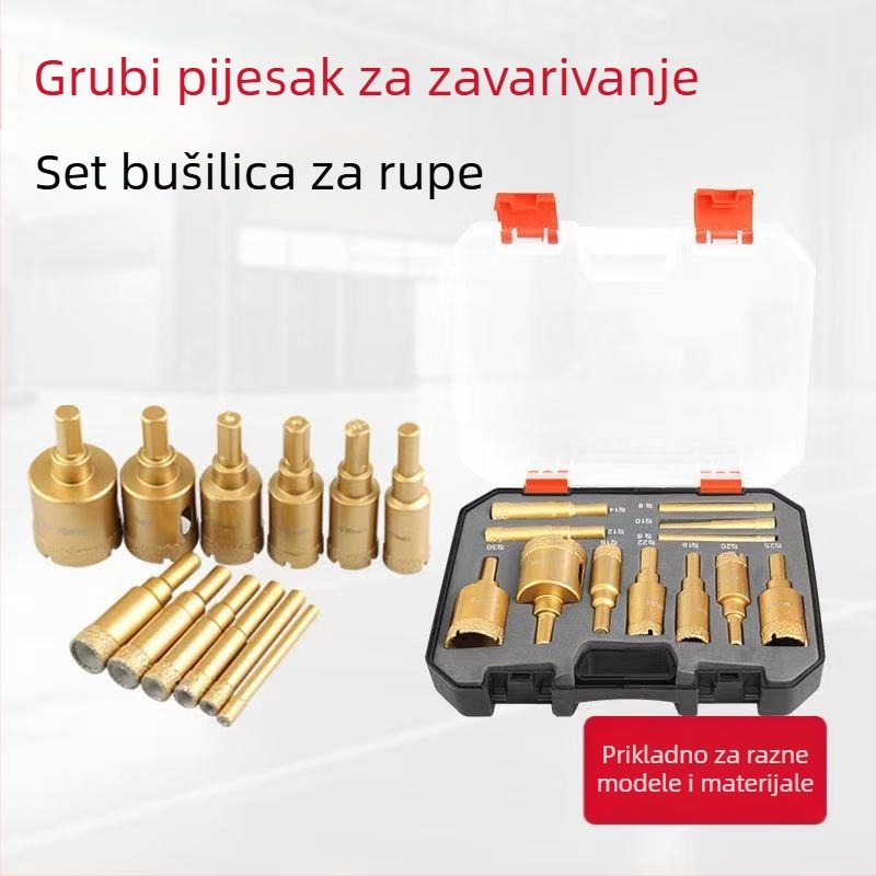 Set za bušenje rupa u pločicama suhim bušenjem – granit, mramor, porcelain, vitrificirane pločice i keramički kamen