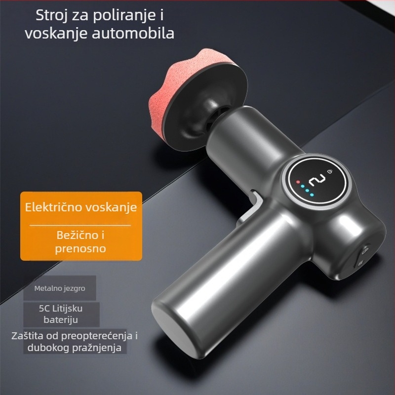Bežični stroj za poliranje automobila, dvostruka uporaba za auto i dom, podesiva brzina, ABS materijal