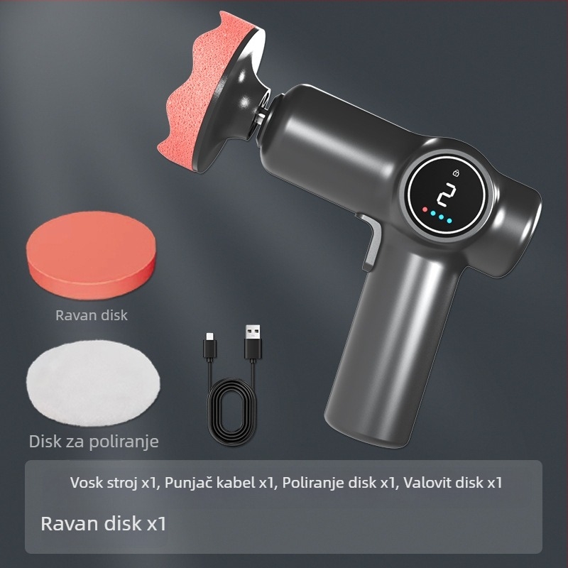 Bežični stroj za poliranje automobila, dvostruka uporaba za auto i dom, podesiva brzina, ABS materijal