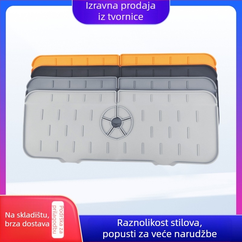 Silikonska podloga za odvod vode s kuhinjskim slavinskim – prilagodba dostupna, otisnuto logo, brend Silicon Art