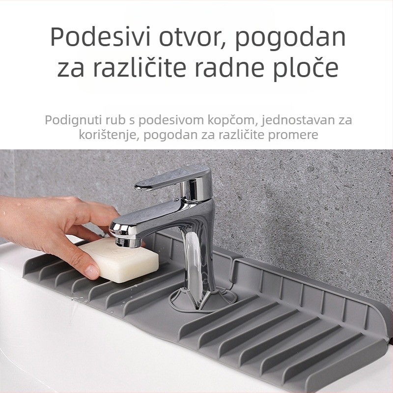 Silikonska podloga za odvod vode s kuhinjskim slavinskim – prilagodba dostupna, otisnuto logo, brend Silicon Art