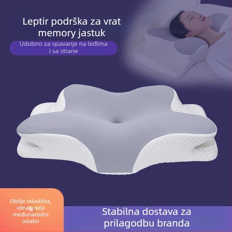 Memory pjena naslon za vrat s vanzemaljskim oblikom, jezgro 2–3 kg, visina jezgre 5–10 cm, mogućnost prilagodbe, tkanina jezgre Lyocell/poliester/nylon/spandeks