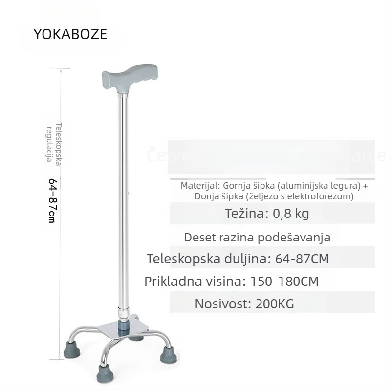 Baozhi planinski štap, aluminijska legura, dvodijelni teleskop, težina 400 g