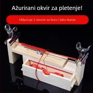 Alat za pletenje narukvica s drvenim okvirom — fiksni klip, prilagodljiv, lansiran u ljeto 2024