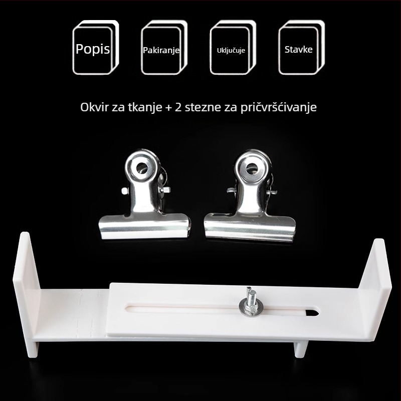 Alat za pletenje narukvica s drvenim okvirom — fiksni klip, prilagodljiv, lansiran u ljeto 2024