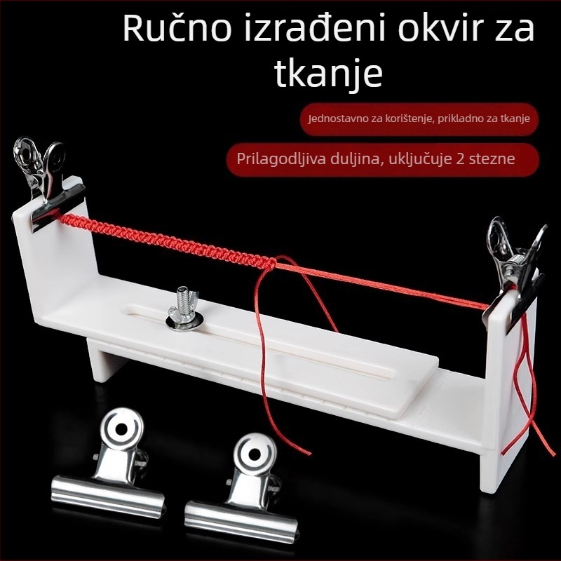 Alat za pletenje narukvica s drvenim okvirom — fiksni klip, prilagodljiv, lansiran u ljeto 2024