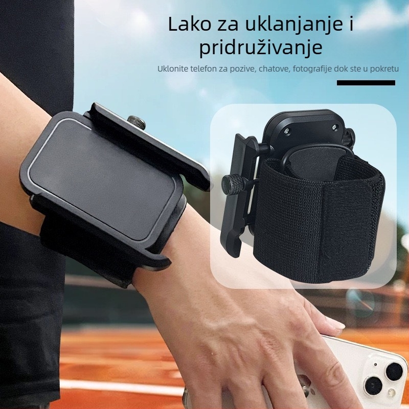 Držač telefona na zapešću za trčanje – Unisex, Plastika, Baza za prijenos uživo
