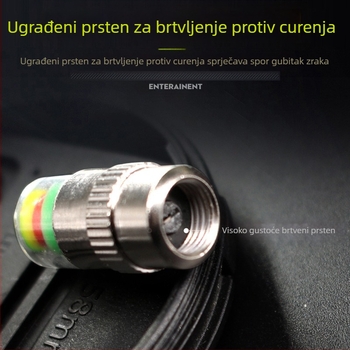 Metalna kapica za upozorenje tlaka u gumama, 2,4 bara raspon, boja zaslon, praćenje tlaka u gumama