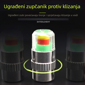 Metalna kapica za upozorenje tlaka u gumama, 2,4 bara raspon, boja zaslon, praćenje tlaka u gumama