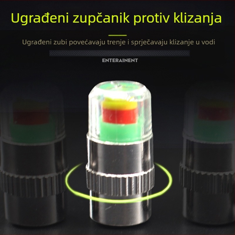 Metalna kapica za upozorenje tlaka u gumama, 2,4 bara raspon, boja zaslon, praćenje tlaka u gumama