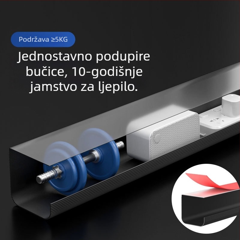 Kablovski organizator ispod stola – PVC materijal, kutija za kabelske žice, bez bušenja