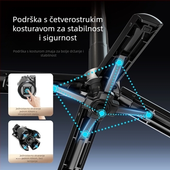 Mini magnetski selfie štap s Bluetoothom, teleskopskim držačem za telefon, MagSafe držak – protiv podrhtavanja