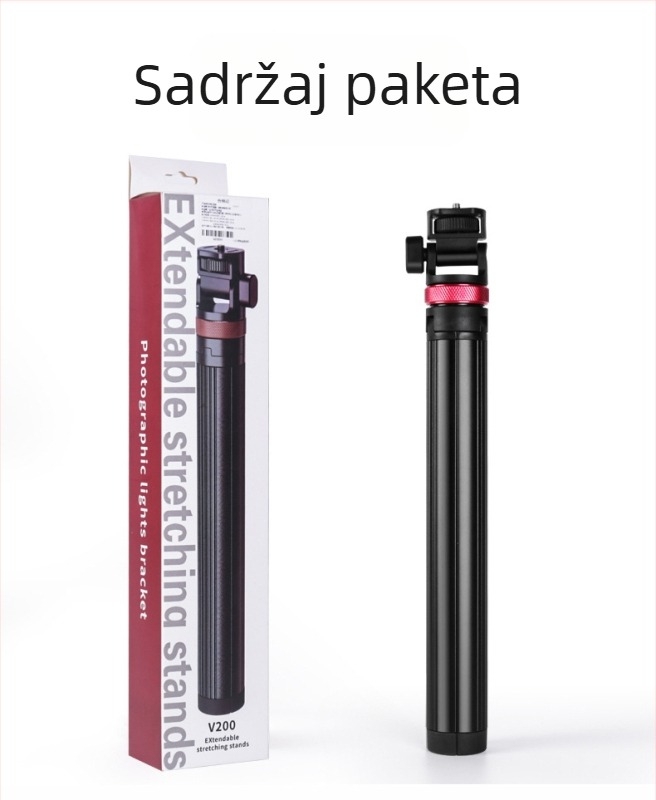 Selfie štapić za mobitel s aluminijske legure teleskopskim svjetlosnim stalkom i prijenosnim tronožnim stativom