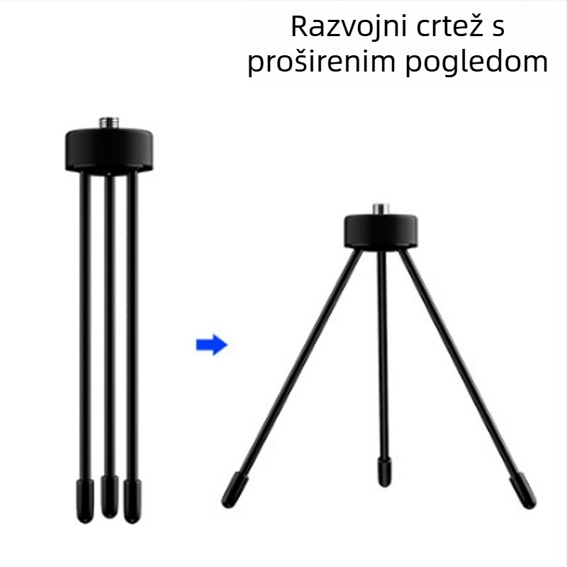 Stolni držač za mobitel s trostranim stativom, univerzalna kompatibilnost