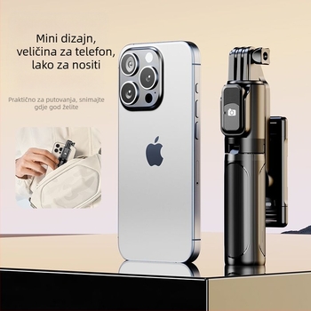 Mini Bluetooth selfie štapić s prijenosnim tripodom za telefon — aluminijska legura, bez marke, glavno tržište: Druga tržišta