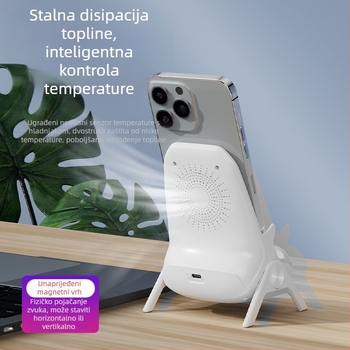 Bežični punjač za pametne telefone s držačem za stolnu ploču za horizontalno ili vertikalno korištenje, QC3.0, 2 A, 15 W, Brzo punjenje