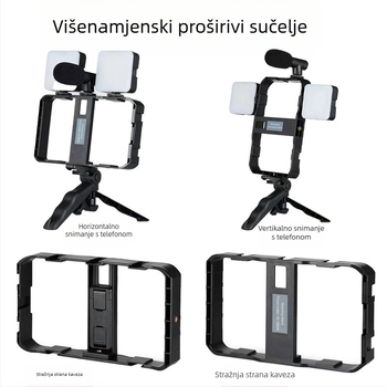 AY-49X Mini rasvjeta za popunjavanje za ručnu upotrebu sa stolnim stalkom, pogodna za live streaming i snimanje videa, 5V, ispod 10W, podržava više kamera