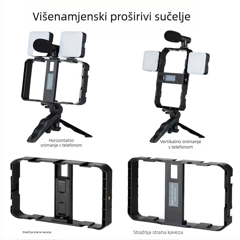 AY-49X Mini rasvjeta za popunjavanje za ručnu upotrebu sa stolnim stalkom, pogodna za live streaming i snimanje videa, 5V, ispod 10W, podržava više kamera