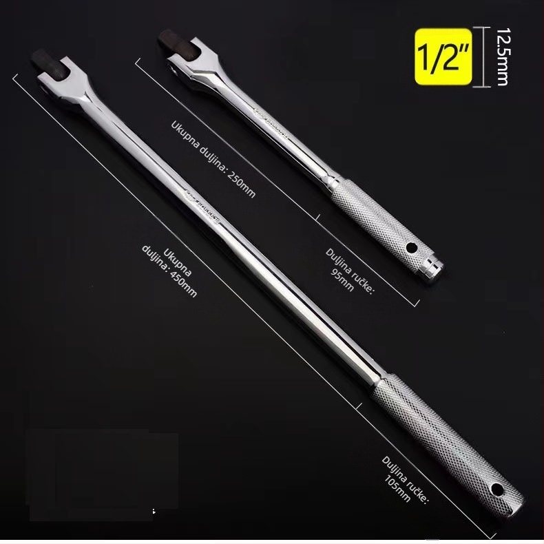 Socket wrench s produženim univerzalnim zglobom – Shengtuo alatna čelika, polirano kromiranje, težina 1000