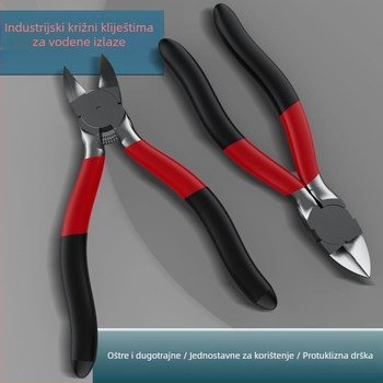 Maibu kliješta s nagnutim čeljustima, visoka tvrdoća, industrijske kvalitete za rezanje, 130 g, za plastiku