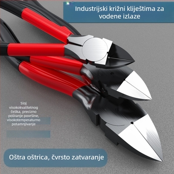 Maibu kliješta s nagnutim čeljustima, visoka tvrdoća, industrijske kvalitete za rezanje, 130 g, za plastiku