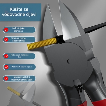 Maibu kliješta s nagnutim čeljustima, visoka tvrdoća, industrijske kvalitete za rezanje, 130 g, za plastiku