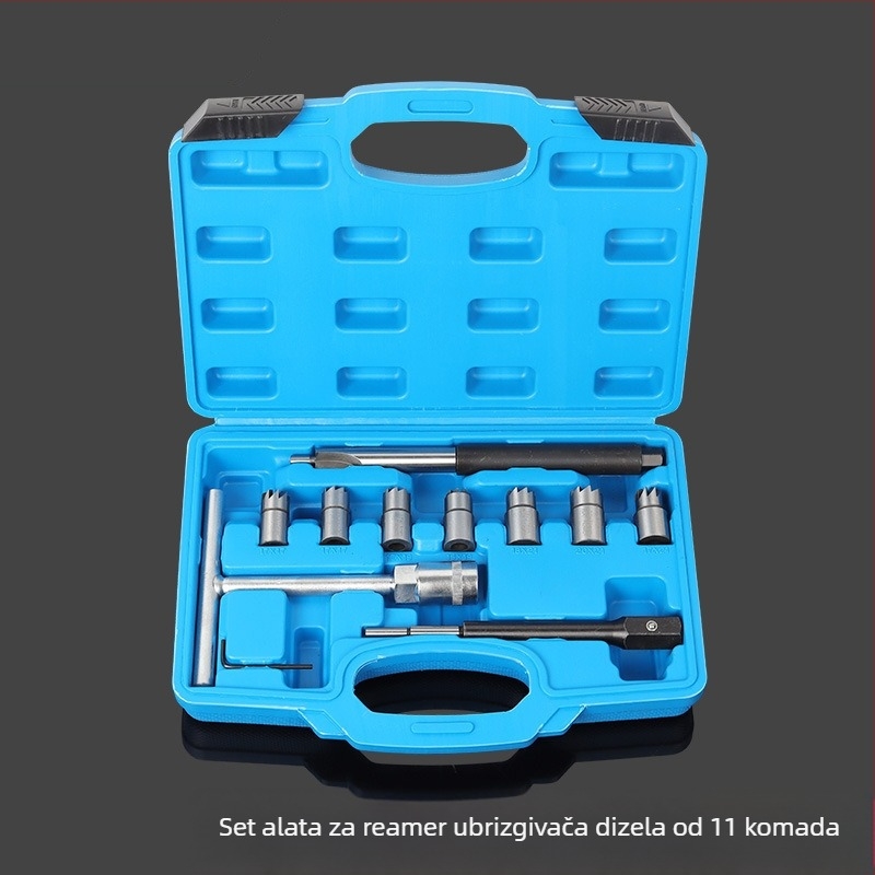 Set za čišćenje baze dizelskog ubrizgivača – 6/7/11 komada; visoko ugljični čelik; teži 0,65 kg; univerzalna primjena