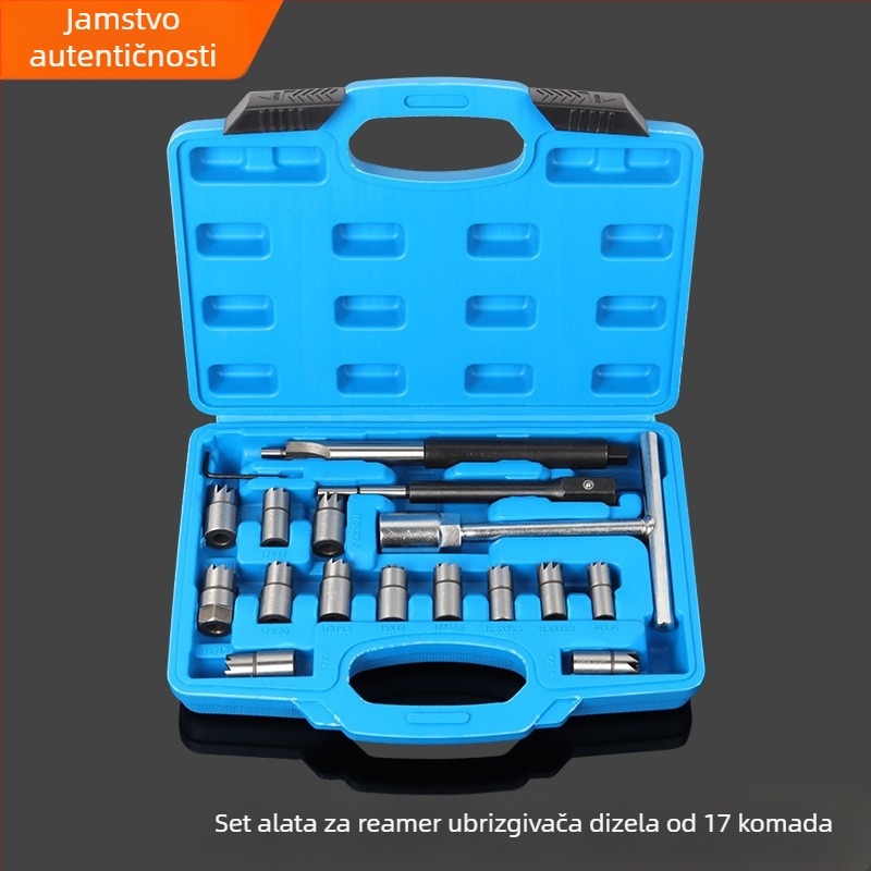 Set za čišćenje baze dizelskog ubrizgivača – 6/7/11 komada; visoko ugljični čelik; teži 0,65 kg; univerzalna primjena