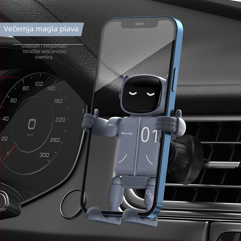 Držač za mobitel u automobilu s gravitacijskim držačem na zračnom otvoru, univerzalni, ABS+PC materijal