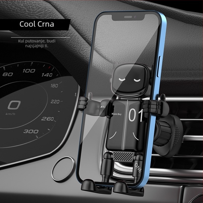 Držač za mobitel u automobilu s gravitacijskim držačem na zračnom otvoru, univerzalni, ABS+PC materijal