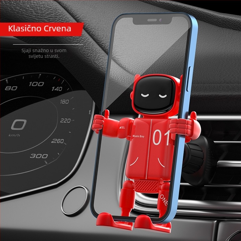 Držač za mobitel u automobilu s gravitacijskim držačem na zračnom otvoru, univerzalni, ABS+PC materijal