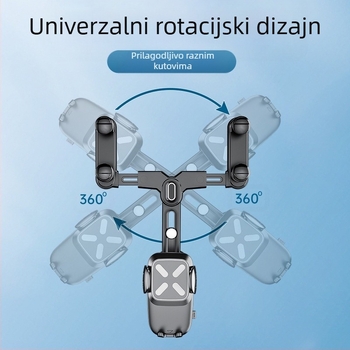 Držač za retrovizor automobila s izvučnim držačem za telefon, ABS, model R004, kompatibilan s Apple, Huawei i Xiaomi
