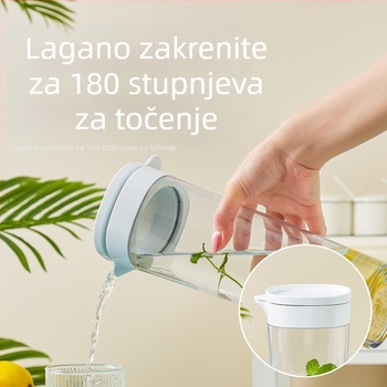 Posuda za hladnu ekstrakciju s filterom, zatvorena, okretni izljev – višenamjenska boca za sokove i hladnu vodu