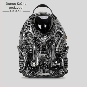 Unisex ruksak u obliku kobre, PU materijal, zatvarač, poliester podstava, džep za mobitel, prozračan