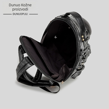 Unisex ruksak u obliku kobre, PU materijal, zatvarač, poliester podstava, džep za mobitel, prozračan