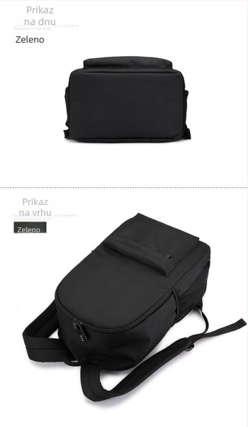 Platneni školski ruksak s uzorkom slova, prozračan, kapacitet 20–35 L, podstava od poliestera